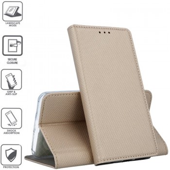 Telone atverčiamas dėklas - auksinės spalvos (MI 9 LITE)